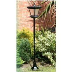 Solar Powered Garden Lamp Post 1.3m -Garden Furniture Sales 233526 130cm solar garden lamp post