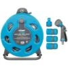 B&M Rolson Hose Reel With Stand 20m -Garden Furniture Sales 234003 rolson 20m hose stand set with 6 function spray gun set blue 2