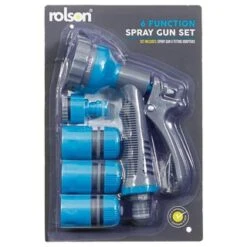 B&M Rolson Hose Reel With Stand 20m -Garden Furniture Sales 234003 rolson 20m hose stand set with 6 function spray gun set blue