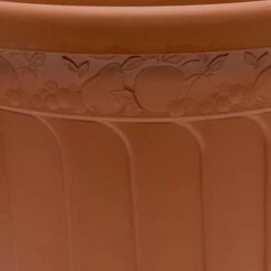 B&M Terracotta Round Planter 45cm -Garden Furniture Sales 235615 Woodland Fern Design Terracotta Round 45cm Planter 2