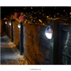 Solar Powered Fence Light - Bronze -Garden Furniture Sales 286942 solar fence lights 2