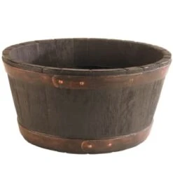 B&M Oakwood Barrel Planter 50cm -Garden Furniture Sales 291239 oakwood barrel planter 50cm1