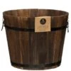 Large Burntwood Barrel Planter -Garden Furniture Sales 296999 large burntwood barrel planter