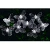 B&M 24 Solar LED Butterfly String Lights - White -Garden Furniture Sales 306895 solar powered 24 led string lights butterfly white1