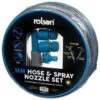 Rolson 15m Hose & Spray Nozzle Set 4pk