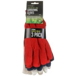 B&M Rolson Gardening Gloves 3pk -Garden Furniture Sales 330111 rolson gardening gloves 3pk red blue white1