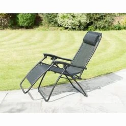 Vancouver Zero Gravity Relaxers - Black 2pk -Garden Furniture Sales 331324 2 zero gravity relaxers black 2