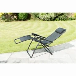 Vancouver Zero Gravity Relaxers - Black 2pk -Garden Furniture Sales 331324 2 zero gravity relaxers black 3