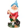 B&M Garden Gnome With Hoe -Garden Furniture Sales 331446 garden gnome with hoe1