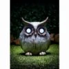 B&M Stone Effect Owl With Crystal Light Eyes -Garden Furniture Sales 331456 stone effect owl with crystal effectlight up eyes1