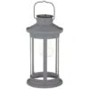 Solar Lantern With Micro LED Bulb - Grey -Garden Furniture Sales 341989 lantern with micro bulb led grey
