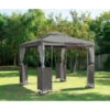 B&M Luxury Steel Framed Gazebo 2.5m - Grey -Garden Furniture Sales 342233 gazebo grey