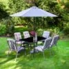 Madison Premium 8pc Patio Set -Garden Furniture Sales 353309 madison grey padded 8pc patio set 4