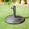 B&M Sorrento Rattan Effect Parasol Base -Garden Furniture Sales 353340 rattan effect parasol base