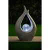Garden Sculpture With Solar Crackle Ball -Garden Furniture Sales 353674 garden sculpture with solar crackle ball grey