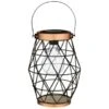 B&M Metal Hexagonal Solar Lantern - Copper -Garden Furniture Sales 353880 24cm metal hexagonal solar lantern copper trim 2