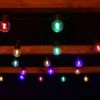Solar Powered Bulb String Lights 50pk - Multicolour -Garden Furniture Sales 366397 50 solar powered bulb string lights multi colour led