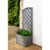 B&M Lattice Wooden Planter Grey - 118cm -Garden Furniture Sales 366504 lattice wooden planter grey 120cm