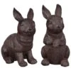 B&M Garden Rabbit Ornaments 2pk - Cast Iron Effect 1 B&M Garden Rabbit Ornaments 2pk - Cast Iron Effect -Garden Furniture Sales 366608 2pk rabbit garden ornaments iron effect