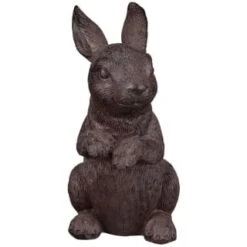 B&M Garden Rabbit Ornaments 2pk - Cast Iron Effect -Garden Furniture Sales 366608 2pk rabbit garden ornaments iron effect 2