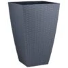 B&M Rattan Effect Planter - Grey -Garden Furniture Sales 369863 55cm grey rattan effect planter