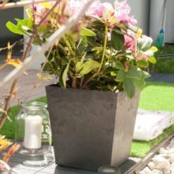 B&M Sonata Planter 33cm - Pewter -Garden Furniture Sales 377689 sonata planter pewter 33cm