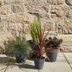 B&M Soho Pot Planter - Charcoal 28cm -Garden Furniture Sales 378389 385058 381595 soho planter charcoal 38cm 28cm 17cm