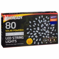 Eveready Solar Powered LED String Lights 80pk - Cool White 6 Eveready Solar Powered LED String Lights 80pk - Cool White -Garden Furniture Sales 379212 80pk eveready led string lights cool white 2