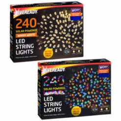 Eveready Solar Powered LED String Lights 240pk - Warm White 7 Eveready Solar Powered LED String Lights 240pk - Warm White -Garden Furniture Sales 379220 379223 240pk eveready led string lights main 1