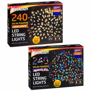 Eveready Solar Powered LED String Lights 240pk - Warm White 5 Eveready Solar Powered LED String Lights 240pk - Warm White - Image 3