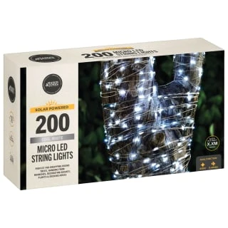 Solar Powered Micro LED Lights 200pk - Cool White 5 Solar Powered Micro LED Lights 200pk - Cool White - Image 3
