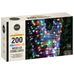 Solar Powered Micro LED Lights 200pk - Multicolour -Garden Furniture Sales 379230 200 solar powered micro led string lights multi colour 2