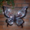 Solar Powered Metal Jewelled Butterfly Wall Art -Garden Furniture Sales 379433 solar powered metal jewelled butterfly wall art cool white leds 2