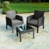 Bali Armchair Bistro Set 3pc -Garden Furniture Sales 379459 bali rattan 3 pc armchair bistro set