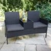 Bali Rattan Effect Tete-a-Tete -Garden Furniture Sales 379468 bali rattan effect tete a tete set