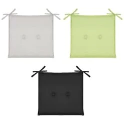 Luxury Seat Pads - Green 2pk -Garden Furniture Sales 379539 379624 393560 2pk shower resistant seat pads black 1