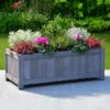 Wooden Oblong Folding Planter - Grey -Garden Furniture Sales 379570 grey wooden oblong folding planter