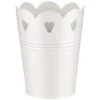 B&M Heart Tin Decorative Planter - Cream -Garden Furniture Sales 379762 simply garden small heart tin planter white