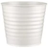 B&M Ribbed Matt Tin Planter - Cream -Garden Furniture Sales 379770 simply garden ribbed tin planter white