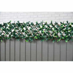 B&M Expanding Artificial Laurel Leaf Trellis 180 X 30cm -Garden Furniture Sales 379971 expanding laurel leaf trellis 180x30cm 2