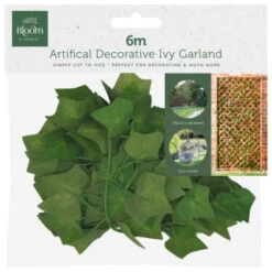B&M Artificial Decorative Ivy & Eucalyptus Garland 6m -Garden Furniture Sales 379980 artifical decorative ivy gerland 6m