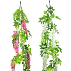 B&M Artificial Wisteria Garland 180cm - Pink -Garden Furniture Sales 379981 180cm artificial wisteria garland main