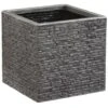 B&M Large Square Planter - Pewter -Garden Furniture Sales 381627 381629 large small square pewter planter 2