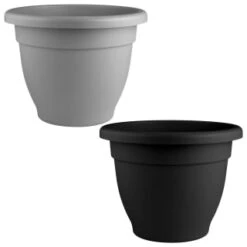 Extra Large Bell Pot Planter 55cm - Grey -Garden Furniture Sales 383574 383584 55cm xl bell pot planter group 1