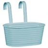 B&M Double Hooked Trough - Blue -Garden Furniture Sales 392741 simply garden ribbed tin decorative large hooked pot blue 2