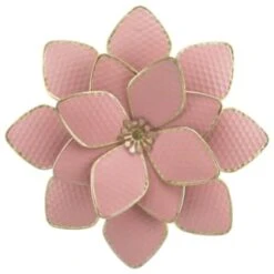 B&M Flower Wall Plaques 2pk - Pink -Garden Furniture Sales 392757 2pk metal wall flowers pink 3