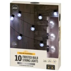 10 Solar Frosted Bulb String Lights -Garden Furniture Sales 392909 10 solar frosted bulb string lights 21