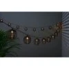 B&M 20 Solar Powered Black Rattan Effect String Lights -Garden Furniture Sales 392923 20 solar powered black rattan effect string lights