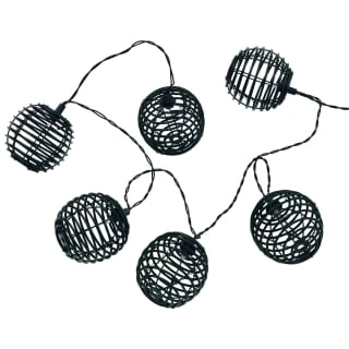 B&M 20 Solar Powered Black Rattan Effect String Lights 4 B&M 20 Solar Powered Black Rattan Effect String Lights - Image 2