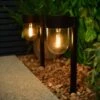 Monaco Solar Powered Post Lights 2pk -Garden Furniture Sales 392976 2 pack monaco solar powered post lights